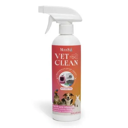 Vet Clean Засіб для обрробки туалетів, кліток, боксів, переносок та амуніції 500 мл, Modes