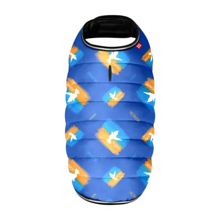 Куртка-накидка для собак WAUDOG Clothes, малюнок "Прапор", XL, А 47 см, B 68-80 см, С 42-52 см — Фото 2