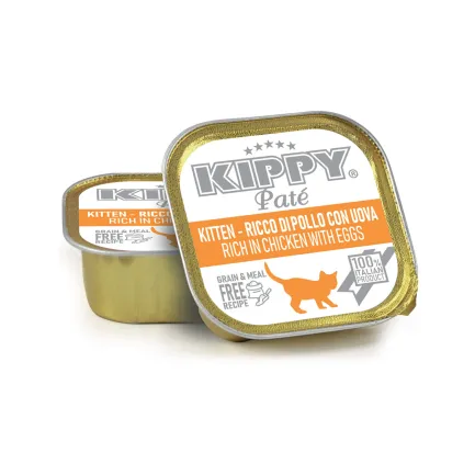 KIPPY вологий корм для кошенят - паштет з курятиною та яйцями 90 гр