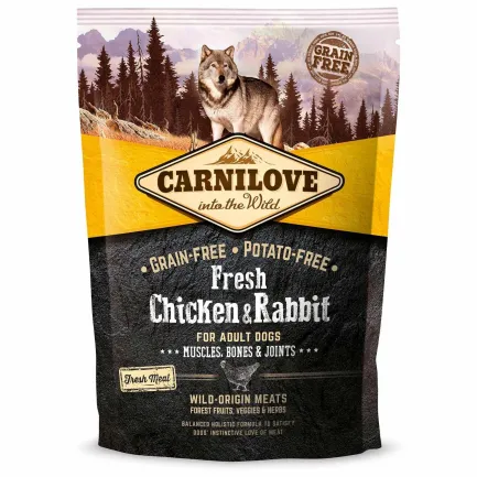 Сухий корм Carnilove Fresh Chicken &amp; Rabbit для дорослих собак всіх порід, курка та кролик, 1,5 кг