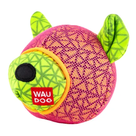 Іграшка для собак WAUDOG Fun, "Ведмідь", Ш 12 см, Д 11 см рожевий — Фото 1