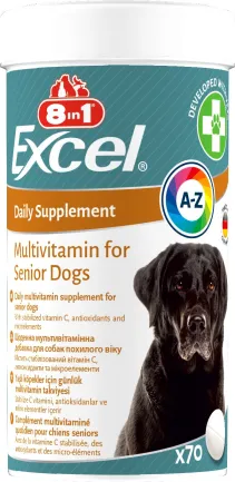 Вітаміни 8in1 Excel Multi Vitamin Senior для собак похилого віку, мультивітамін, 70 шт