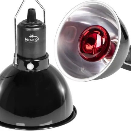 Світильник глибокий рефлекторний Terrario Biosphere Light 75W для локального обігріву тераріумів з керамічним патроном E27 — Фото 4