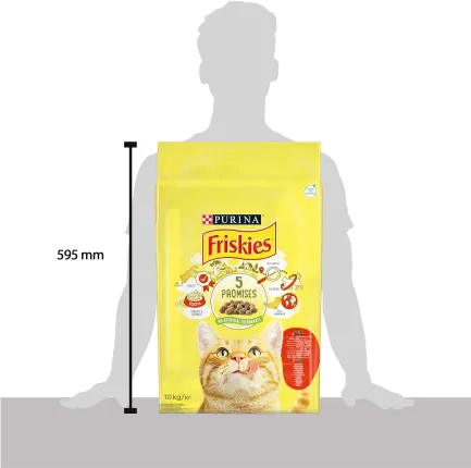 Сухий корм FRISKIES для дорослих котів з яловичиною, куркою і овочами 10 кг — Фото 3