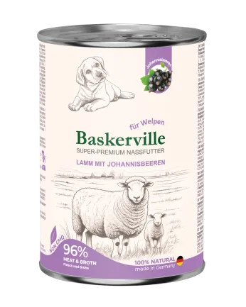 Baskerville HF Super Premium Lamm Mit Johannisbeeren. Ягня та смородина для цуценят, 400 г