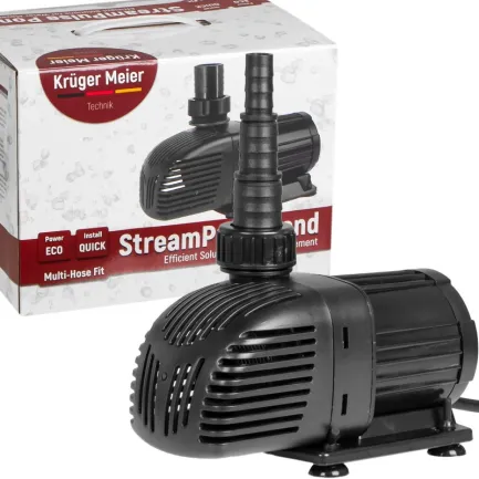 Енергоефективний насос для ставка Kruger Meier StreamPulse Pond 4000 л/год із захистом — Фото 7