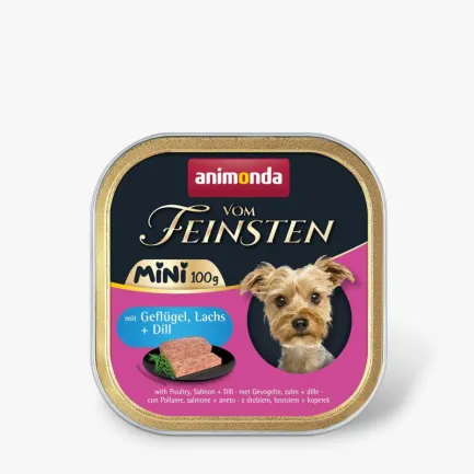 Корм вологий Animonda Vom Feinsten Adult Mini для собак мініпорід, з птицею, лососем 100 г