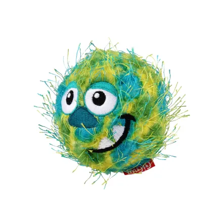 Іграшка для Собак Gigwi Crazy Ball Гумовий М'яч з ворсистим покриттям і пискавкою Зелений 7 см S — Фото 3