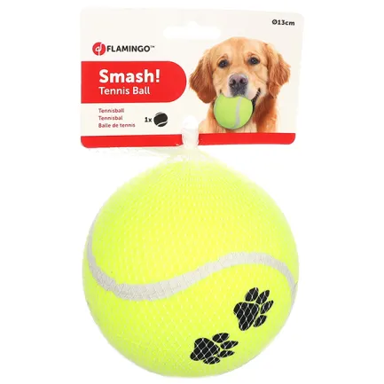 Flamingo Smash Tennis Ball ФЛАМІНГО СМЕШ тенісний м’яч 13см, іграшка для собак діаметр 13 см