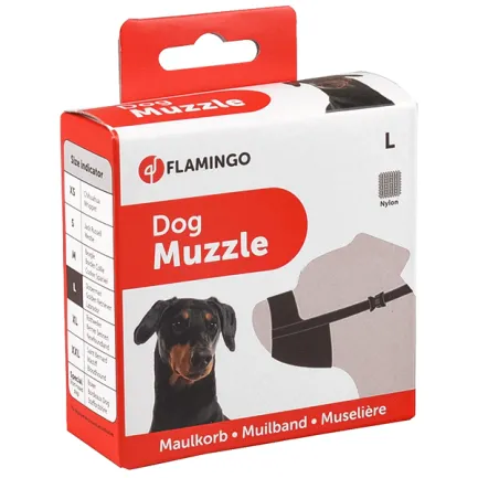 Flamingo Muzzle Nylon L ФЛАМІНГО НЕЙЛОН намордник для собак порід лабрадор, доберман, ретрівер L