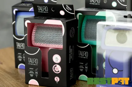 Tauro Pro Line Royal Щітка пластикова тонкі та м'які зубчики з нержавіючої сталі 25 мм, рожева, мала 15,5 x 10,2 x 6,2 см — Фото 4