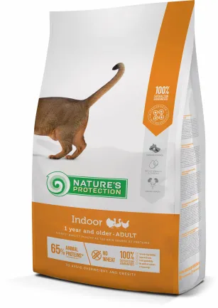 Сухий корм для дорослих котів які мешкають у будинку Nature's Protection Indoor 2кг