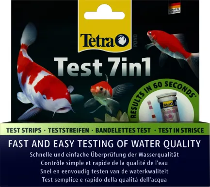 Набір індикаторних тестів Tetra Pond Test 7in1 для ставка, для перевірки показників якості води, 25 шт — Фото 1