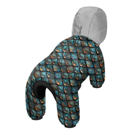 Комбінезон для собак WAUDOG Clothes малюнок &amp;quot;Луска&amp;quot;, M47, В 69-72 см, С 41-44 см — Фото 1