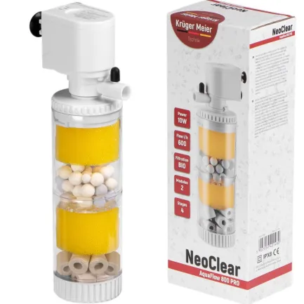 Внутрішній фільтр Kruger Meier NeoClear 800 з біофільтрацією та аерацією для акваріумів 40–80 літрів — Фото 7