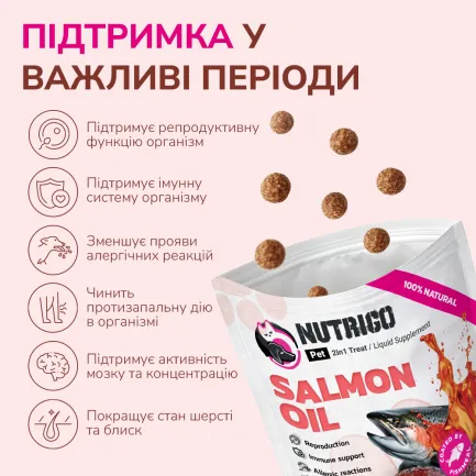 LK Baits Pet Nutrigo Salmon Oil Mini Функціональні ласощі для собак дрібних порід з олією лосося (Ø 15 мм), 75 г — Фото 3