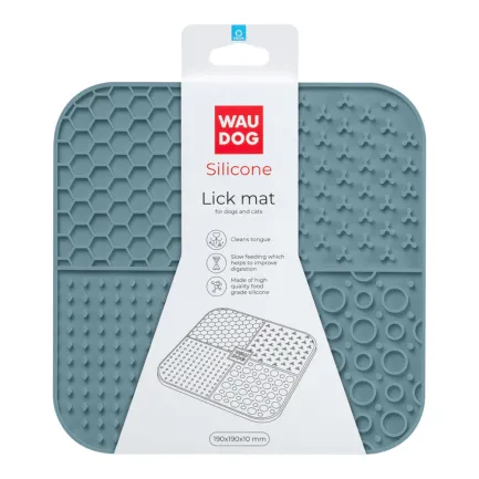 Килимок для злизування WAUDOG Silicone, 190х190х10 мм, сірий — Фото 1