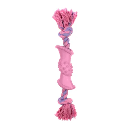 Іграшка для собак MISOKO&amp;CO Шипи з мотузкою, pink, 38 cm