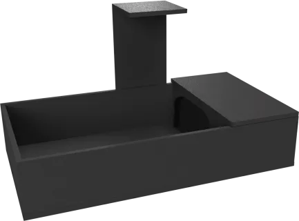 Стіл для черепах HABISTAT TORTOISE TABLE BLACK WOOD L109 X D61 X H63CM (R1100030)