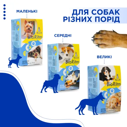 Біоритм (BioRitm) полівітамінний комплекс для собак середніх порід (10-30 кг), MODES — Фото 3