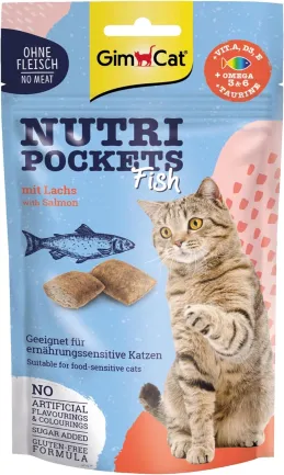 Ласощі для котів GimCat Nutri Pockets Fish Лосось 60 г — Фото 3