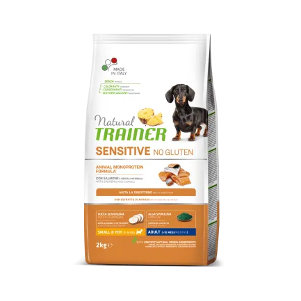 Natural Trainer Dog Sensitive Adult Mini сухий корм для дорослих собак дрібних порід без глютену з лососем 2 кг