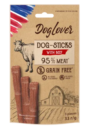 DogLover Sticks beef 3*11g /DogLover Палички для собак із яловичиною, 3*11g