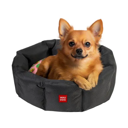 Лежанка для собак WAUDOG Relax, малюнок "Авокадо на рожевому", M, Ш 42 см, Д 52 см, В 19 см — Фото 3