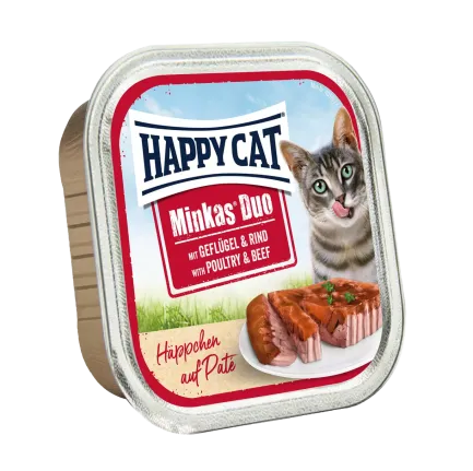 Вологий корм HC Duo Geflugel&amp;Rind 100g для котів у вигляді паштету в соусі з птицею та яловичиною