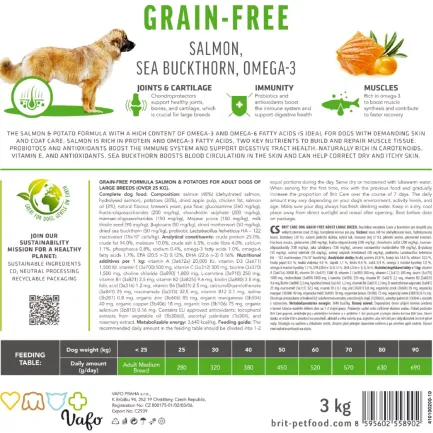 Сухий корм Brit Care Dog Grain-free Adult Large Breed для собак великих порід, беззерновий з лососем, 12 кг — Фото 6