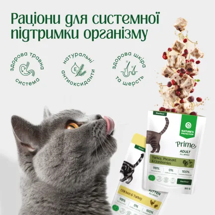 Nature's Protection Prime Sterilised Adult Cats Salmon and Trout Вологий корм для стерилізованих котів з лососем і фореллю, 300 г — Фото 1