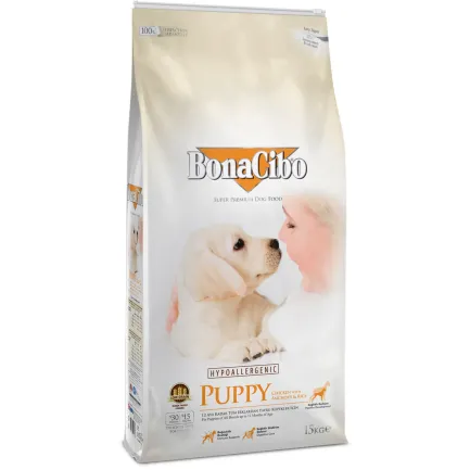 BonaCibo Puppy Chicken&amp;Rice with Anchovy 15 kg