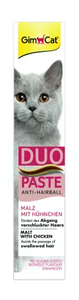 Паста для котів з чутливим травленням GimCat DUO PASTE Anti-hairball malt with chicken мальт та курка, 50 г — Фото 2