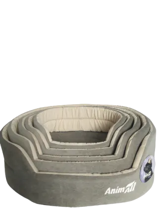 Набір ліжок AnimAll Alice Velvet GREY-VANIL (63х53х21, 57х47х19, 52х41х17, 46х35х15, 41х30х14)