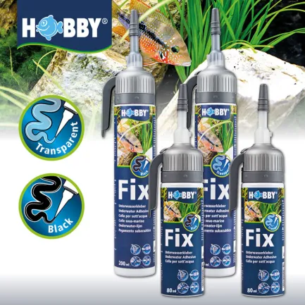 Клей, герметик акваріумний чорний Hobby Fix Underwater Adhesive black 200 мл (11965) — Фото 7