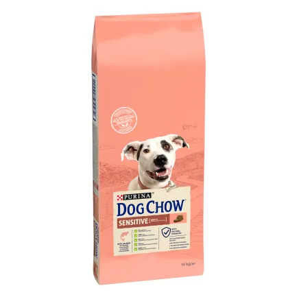 Сухий корм DOG CHOW Sensitive Adult 1+ для дорослих собак схильних до алергії з лососем 14 кг — Фото 2