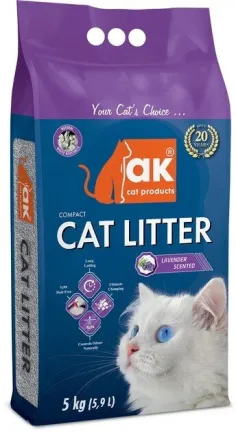 Наповнювач бентонітовий AK Cat Products Compact Cat Litter Лаванда 5 кг