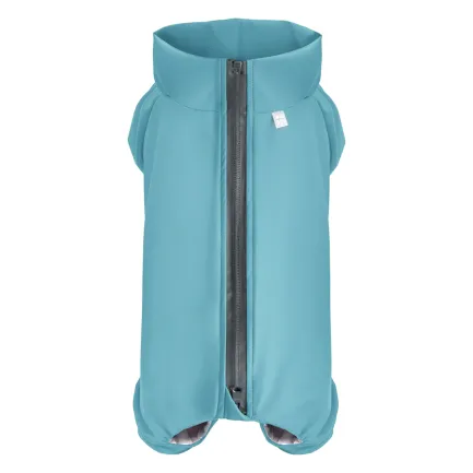 Дощовик для собак WAUDOG Clothes, водонепроникний, S32, В 47-50 см, С 35-38 см, блакитний — Фото 1