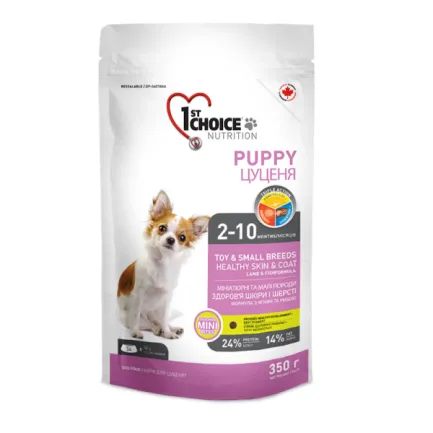1st Choice Puppy Toy&amp;Small Lamb&amp;Fish ФЕСТ ЧОЙС ЦУЦЕНЯ МІНІ ЯГНЯ РИБА сухий суперпреміум корм для цуценят міні та малих порід 0,35 кг