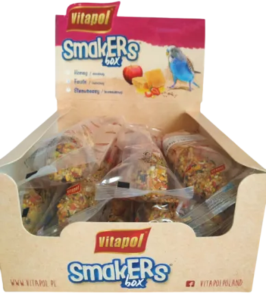 Колба Vitapol Smakers Box для папугай, зі смаком фруктів, упаковка 12 шт