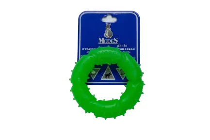 Кільце зелене розмір XS-9см, Дента (Denta) іграшка для собак MODES