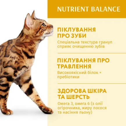 OPTIMEAL™. Повнораціонний сухий корм для дорослих котів - курка, 1,5 кг — Фото 4