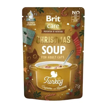Вологий корм Brit Care Christmas Turkey Soup - для котів різдвяний суп з індичкою, 75 г