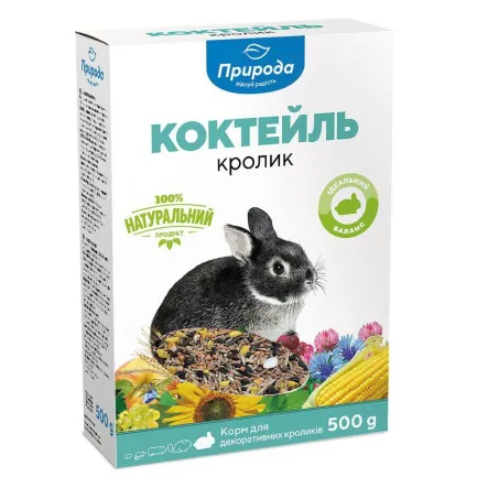 Корм Природа Коктейль «Кролик» для декоративних кроликів, 500 г