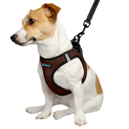 Шлея для собак Barksi Sport Vest неопрен 3D сітка коричнева 2XS — Фото 1