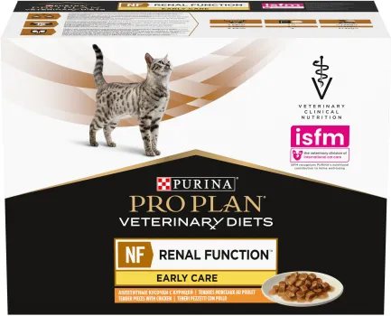 Вологий дієтичний корм PRO PLAN VETERINARY DIETS NF Renal Function Early Care для дорослих котів при патології нирок на ранніх стадіях з куркою 10х85 г — Фото 1