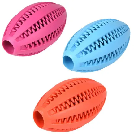 Flamingo Dental Rugby Ball ФЛАМІНГО ДЕНТАЛ РЕГБІ м’яч гумовий іграшка для собак 11х6х6 см