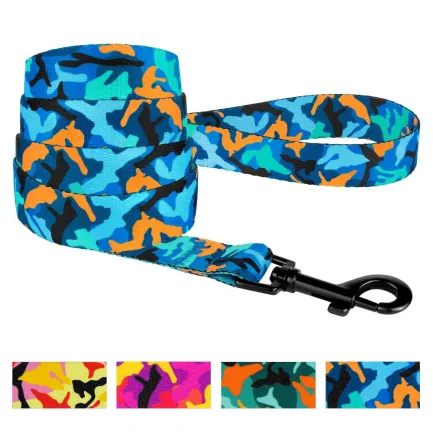 Повідець для Собак BronzeDog Urban Camo Нейлоновий Синій M — Фото 2