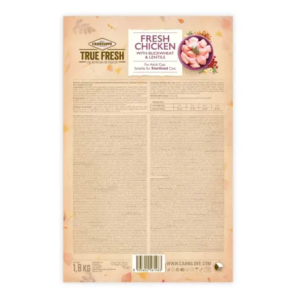 Сухий корм Carnilove True Fresh Cat для для дорослих котів, з куркою, 1,8 кг — Фото 2