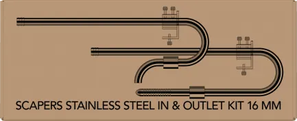 Набір трубок до фільтра SCAPE STAINLESS INOUTLET KIT 16MM (A4060305) — Фото 1